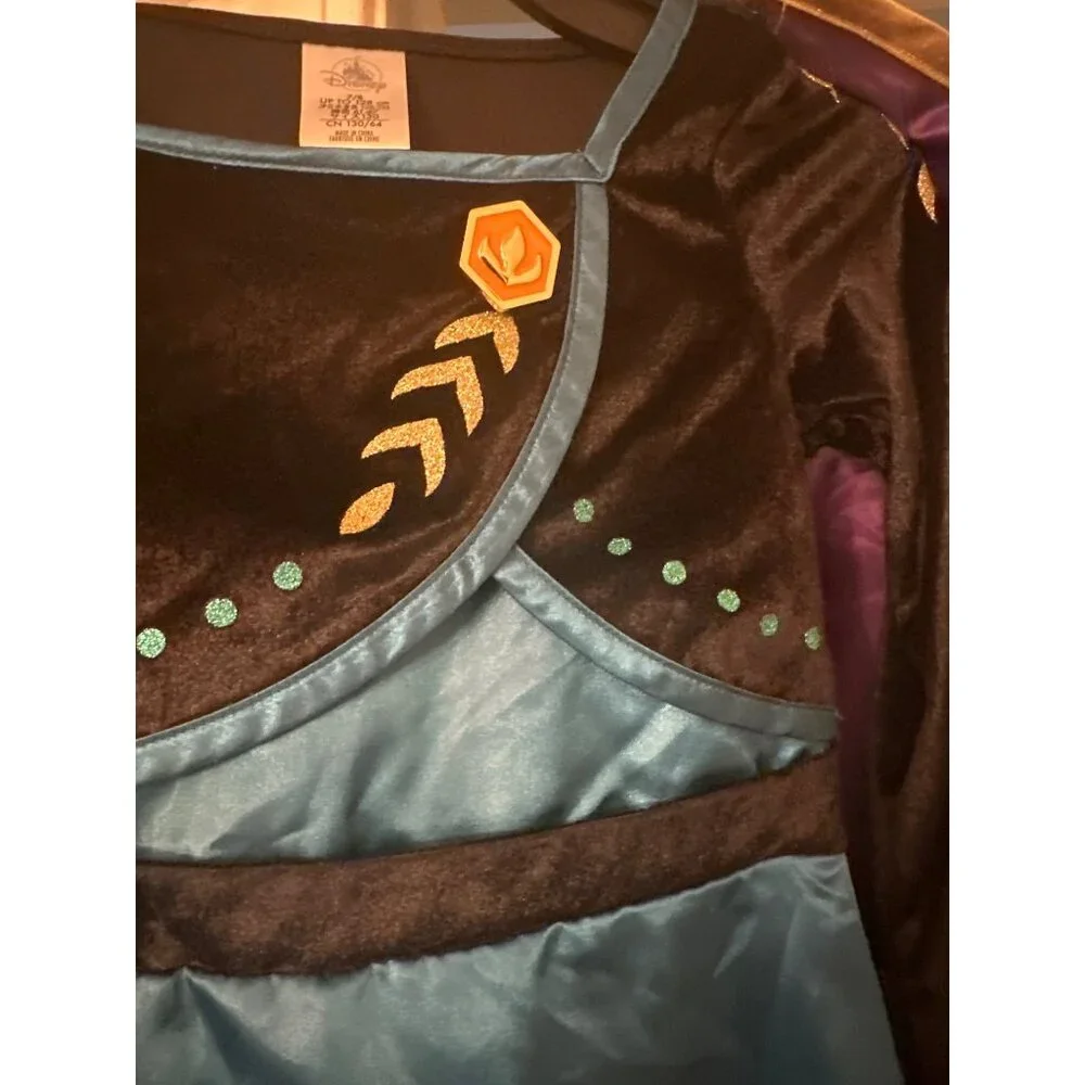 Disney Frozen-Inspired Girls Costume Dress W/ Cape Size 7/8 Velvet & Satin Blend